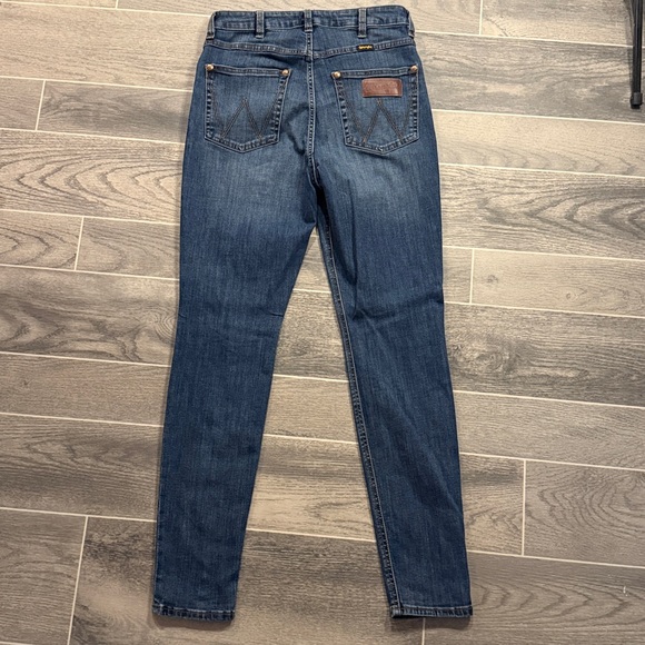 Wrangler High Rise Dark Blue Jeans - Picture 3 of 4